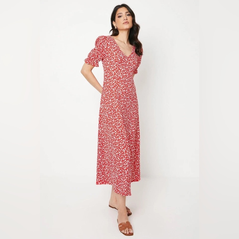 Dorothy Perkins Red Puff Sleeve Sundress